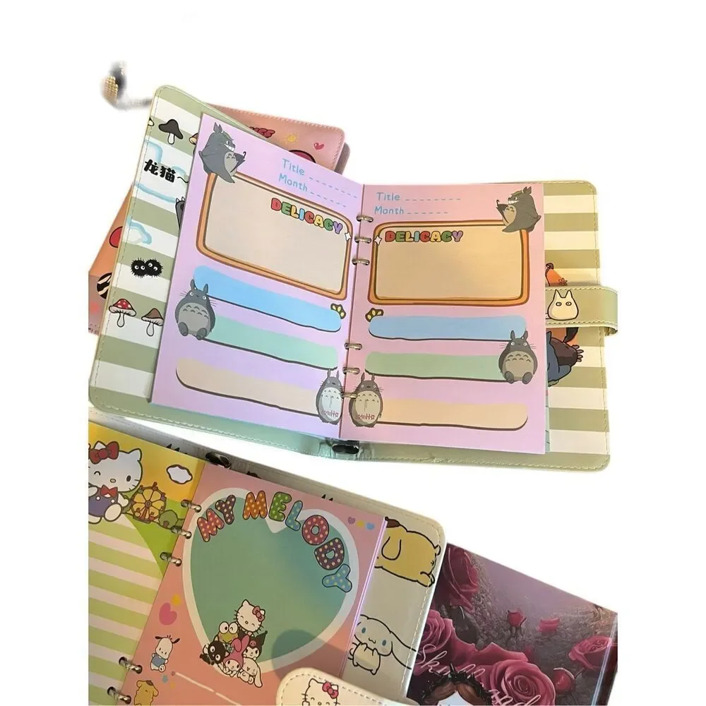 4 Anime planners budget diaries hello kitty Sanrio powerpuff girls Totoro skulls